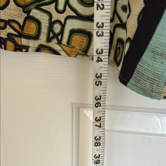 Umgee Brown and Blue Blazer Artistic Patchwork Design - Picture 6 of 8